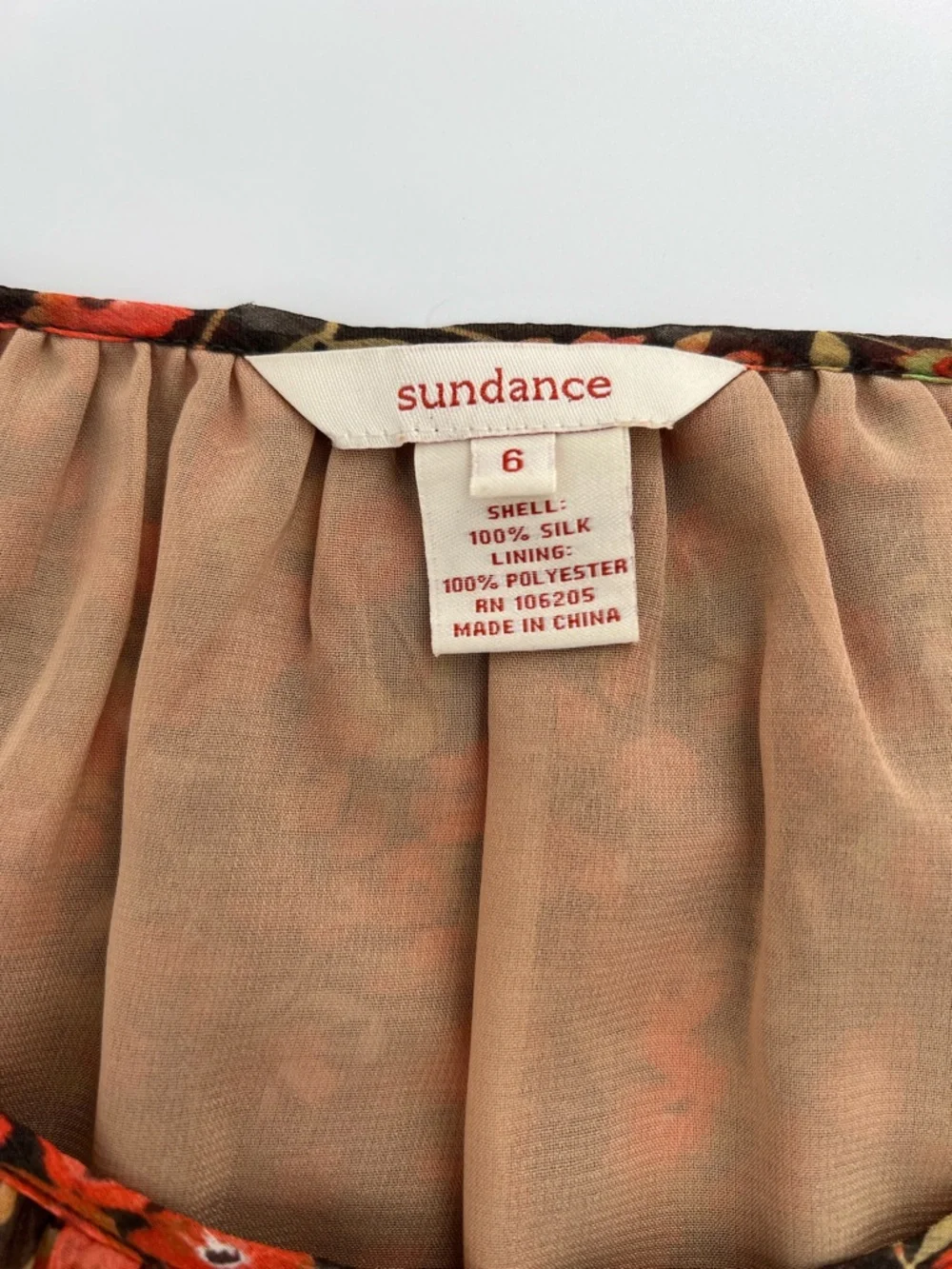 Sundance Silk‎ flutter Sleeve Midi Dress in Rust Floral vintage retro feminine 6